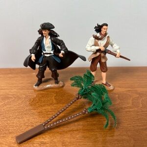 Will Turner & Jack Sparrow 3.25" Decopac Action Figure Pirates Of The Caribbean